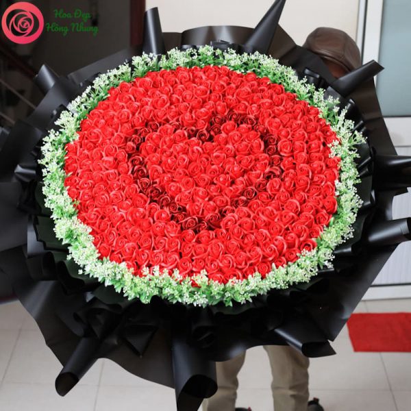 bó hoa sáp love heart