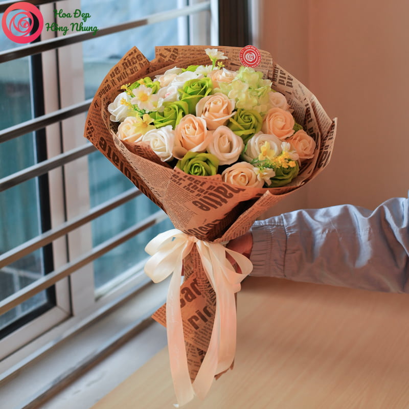 Bó hoa sáp tại Hoa Đẹp Hồng Nhung – shop hoa sáp Hà Nội uy tín