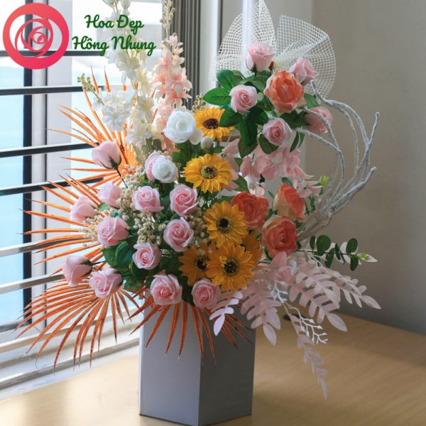 lẵng hoa sáp trường thịnh