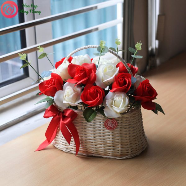 lẵng hoa sáp ms060