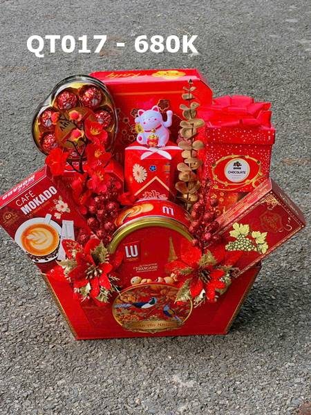 giỏ quà tết đỏ 3
