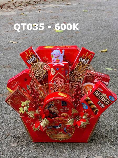 giỏ quà tết đỏ 2