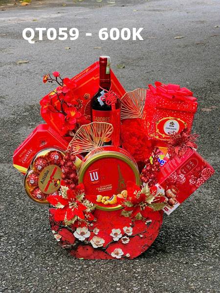 giỏ quà tết đỏ 1