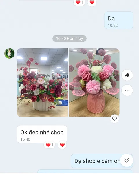 feedback khách hàng hoa đẹp hồng nhung