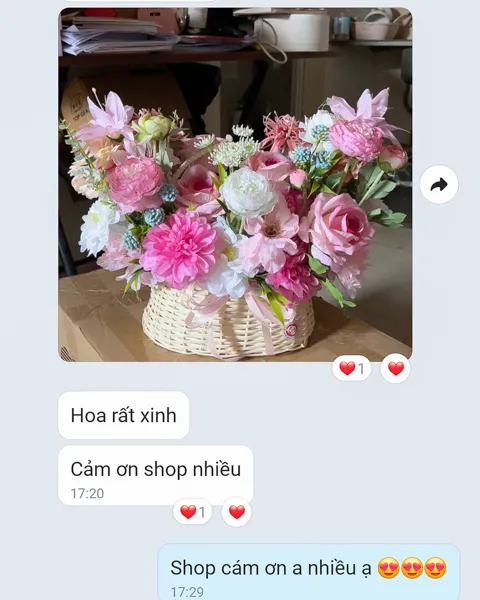 feedback khách hàng hoa đẹp hồng nhung