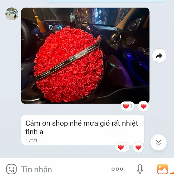 feedback khách hàng hoa đẹp hồng nhung