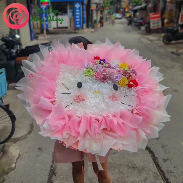 bó hoa sáp hello kitty