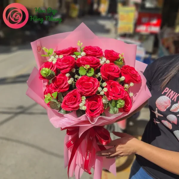 bó hoa sáp hiện đại