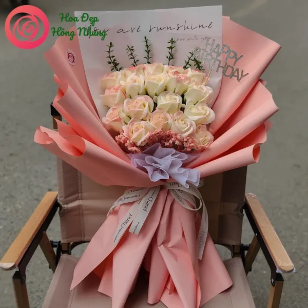 bó hoa sáp hiện đại