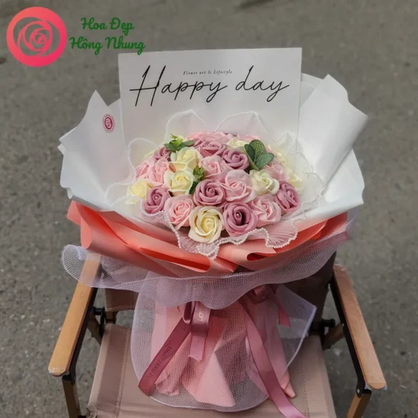 bó hoa sáp hiện đại