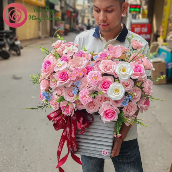lẵng hoa sáp